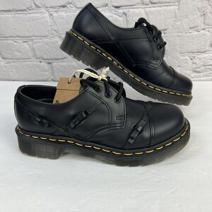 Dr. Martens 1461 Bow Oxford Women's Black‎ Smooth Leather Lace Up Shoes Size 6